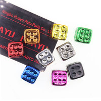 Bouchons de soupape en aluminium colorés Tubes de conception de dés couvercle de soupape pour accessoires de voiture/moto/vélo