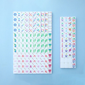 Tuiles de mahjong américaines modernes en acrylique sur mesure à 3 couches avec 160 cartes pour 4 joueurs, jeu élégant et luxueux pour adultes, cadeau - Product Image 5