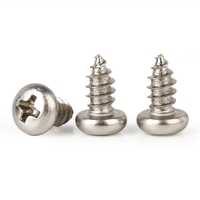 Vis autotaraudeuses métriques M3-M6 à tête cylindrique en fer avec finition nickelée, classe 4.8 et 6.8, norme DIN, pour la menuiserie et la décoration