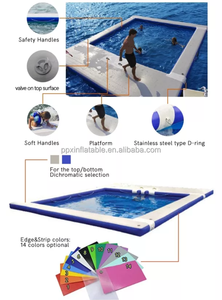 Gonfiabile yacht di lusso protettivo Anti meduse piscina d'acqua galleggiante Ocean island tenda nuoto piscina gonfiabile con rete - Product Image 6