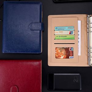 Custom A5 PU Leather Planner Notebook Six-hole Loose-<b>leaf</b> Diary Notebook with Snap-on Cover A5 Ring Binder Notebook - Product Image 2
