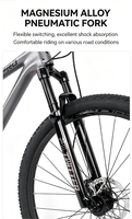 Vélo de montagne Hardtail en fibre de carbone avec transmission électronique sans fil tout-terrain pour les trajets quotidiens