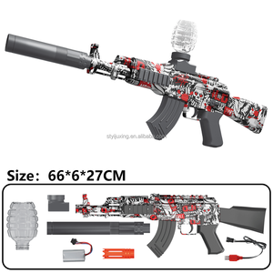 AK47 Graffiti elettrico <span class=keywords><strong>Gel</strong></span> palla per pistola giocattolo 66cm <span class=keywords><strong>di</strong></span> lunghezza doppia modalità (Auto e manuale) sicuro per il gioco all'aperto materiale ABS per i bambini - Product Image 2