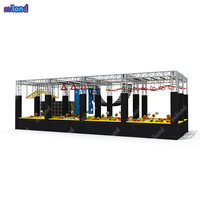 Parcours d'obstacles Ninja Warrior pour l'entraînement : Ensemble complet avec tunnel de reptation, barres d'équilibre et barres suspendues