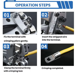 Các nhà sản xuất bán Vòng thiết bị đầu cuối lạnh ép Pin Cáp Lugs điện đóng hộp đồng Uốn Tóc bồng Lugs - Product Image 2