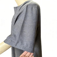 Qamis Homme Grande Taille Respirant à Manches Courtes Style Islamique Marocain Jubbah Kaftan Coton Arabe pour Prière Ramadan Aïd Été