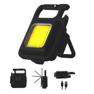 <strong>Multi</strong>-<strong>function</strong> <strong>4</strong> Modes Small Sun Pocket Keychain Type-C USB Rechargeable Mini Cob Flashlight <strong>Torch</strong> With Magnet Bottle Opener - Product Image 3