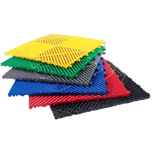 High Quality Plastic Modular Waterproof Kitchen Floor Mats Garage Floor Tiles For Drainage
