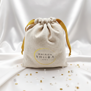 Cinta Promocional Ecológica con Impresión Personalizada de Logotipo, Bolsa de Calicó, Bolsa de Lona de Algodón Orgánico con Cordón para Botella - Product Image 1