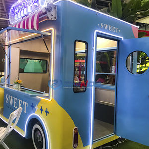 Truk Makanan Retro Baru dari Pabrik, Van Es Krim Vintage untuk Katering, Trailer Mobile Fiberglass untuk Hotdog dan Makanan Cepat Saji, Dijual - Product Image 4
