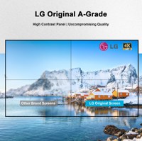 Écran LCD 4K 49 pouces Panneau mural vidéo flexible 3X3 ou 2X2 pour la publicité des salons professionnels pour l'épissure de murs vidéo