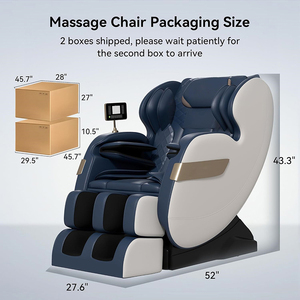 Ganzkörper-Massagesessel mit Dual-Core-Track-Shiatsu-<span class=keywords><strong>Massage</strong></span>, Zero-Gravity-Funktion, App- und LCD-Steuerung für unteren Rücken und Wade - Product Image 3