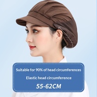 Gorro de Chef Transpirable de Poliéster Twill para Catering, Plantas de Procesamiento de Alimentos y Talleres - Unisex, Protege el Cabello de los Humos de la Cocina