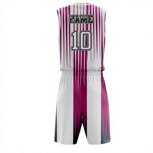Conjunto de Uniforme de Baloncesto Personalizado con Camiseta sin Mangas con Cuello en V y Pantalones Cortos, Venta al Por Mayor - Product Image 2