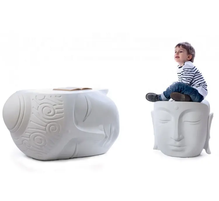 Entspannender Buddha Head Tisch und Hocker moderne maßge schneiderte Wohn möbel Kiefer Couch tisch