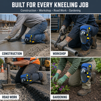 Genouillères de travail OEM en gros pour la construction avec support de cuisse, sangles à ajustement rapide, protection antidérapante pour les genoux