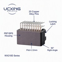 Konektor Seri MX34036NF3 WX-210 20Pin Sudut Kanan 90 Derajat Pitch 2.2mm untuk Sistem Papan Kabel Otomotif