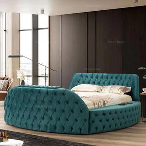 Современная мебель для спальни, роскошные кровати с хранилищем и телевизором, двуспальная кровать размера «<span class=keywords><strong>Queen</strong></span>-Size», кровать с камином - Product Image 1