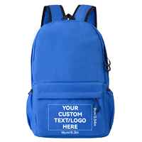 Sac à dos d'école pour enfants et étudiants, en nylon Oxford, avec fermeture éclair, grande capacité, respirant, avec logos personnalisés