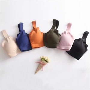 Marque privée personnalisée soie glacée <span class=keywords><strong>de</strong></span> haute qualité jeune fille porter soutien-gorge fille Sexy grand soutien-gorge chaud Sexy Photos soutien-gorge sans couture - Product Image 2