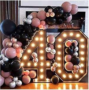 Set <span class=keywords><strong>de</strong></span> Globos al por Mayor, Arco Creativo, Cadena <span class=keywords><strong>de</strong></span> Globos Negros y Rosas para Niña, Decoración <span class=keywords><strong>de</strong></span> <span class=keywords><strong>Fondo</strong></span> - Product Image 3