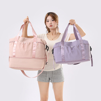 Sac de voyage extensible grande capacité, imperméable, pour week-end, sac de sport, sac de gym avec compartiment à chaussures pour femmes