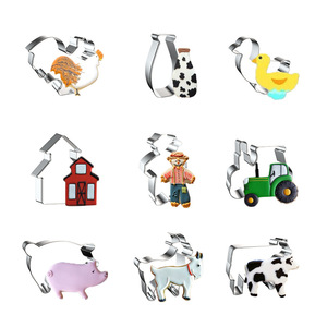 Moule à biscuits pour <span class=keywords><strong>animaux</strong></span> <span class=keywords><strong>de</strong></span> <span class=keywords><strong>ferme</strong></span> bricolage Sandwich Fondant Cutter en acier inoxydable <span class=keywords><strong>emporte</strong></span>-pièce personnalisé pour accessoires <span class=keywords><strong>de</strong></span> pâtisserie - Product Image 1