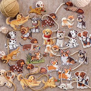 40 autocollants par paquet, série de livres en tissu brodés avec de mignons animaux, matériaux créatifs rétro, décoration de journal DIY, collage - Product Image 4