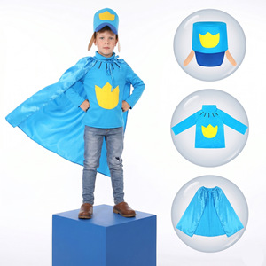 Disfraz de Perro Detective para Niños, Capa Azul, Sombrero, Traje de Policía Canina, 5-7 Años, Disfraz para Actuaciones - Product Image 1
