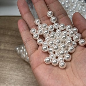 Perlas Sueltas Redondas Blancas, Rosas y Grises de 4mm-16mm, de Primera Calidad, con Medio Orificio, para la Fabricación de Joyas, Pendientes y Colgantes - Product Image 2