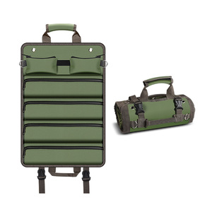 Baolian Oxford Cloth <b>Tool</b> <b>Roll</b> <b>Bag</b> Thickened Canvas 44.5x40x8.5cm Water Resistant Multi Pocket Storage For Plumbing Electrical - Product Image 5