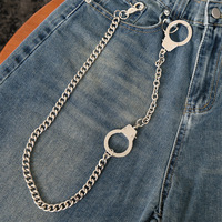 Chaîne de pantalon en alliage de zinc robuste, style punk gothique, pour jean, chaîne de portefeuille, chaîne de pantalon superposée, accessoires de pantalon, vente en gros OEM