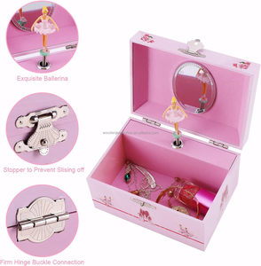 Caja Musical Blanca de 5 Pulgadas de Ever Bright Factory Direct, Caja Musical de Bailarina de 5 Pulgadas con Cajón y Logotipo Personalizado para Niños - Product Image 5