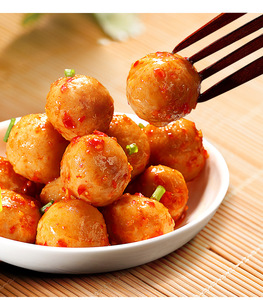 Bolas de Pescado Picantes Exóticas al por Mayor, Tofu y <span class=keywords><strong>Huevos</strong></span> de Pescado Pequeños, Aperitivos Veganos Hechos a Mano Listos para Comer en Bolsa - Product Image 4