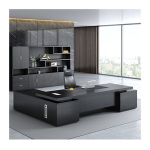 Thiết kế hiện đại PVC cạnh dải mdflam bảng Linh Dương điều hành văn phòng đồ nội thất quản lý bàn + Bàn cà phê - Product Image 2