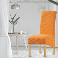 Housses de chaise jacquard unies extensibles en spandex, modernes, lavables et amovibles pour mariage, protection de meubles
