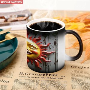 Frosted Black <b>Ceramic</b> <b>Mug</b> 11oz Sublimation Blank Heat Activated Cup For Custom Printing - Product Image 5
