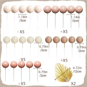 27 Piezas de Bolas Decorativas para Pastel, Adornos para Pastel de Cumpleaños, Decoraciones para Pastel de Boda - Product Image 3