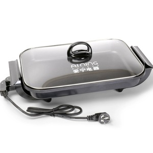 Aining <b>Electric</b> Grill <b>Pan</b> 28.5x40Cm Non-Stick PTFE Single-Sided Heating Household Grilling Pot Easily Cleaning - Product Image 2