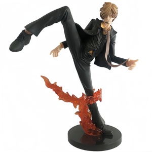 Figura de Acción de Anime Vinsmoke Sanji en Pose de Patada Alta, Modelo de PVC con Efecto de Llama para Venta Minorista Transfronteriza, Decoración del Hogar, Regalo - Product Image 3