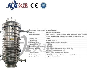 Nouvelle <span class=keywords><strong>machine</strong></span> industrielle de filtration verticale <span class=keywords><strong>à</strong></span> pression autonettoyante pour huile de cuisson, précision 0,5-5μm, en acier inoxydable SS304/316L - Product Image 3