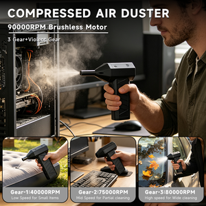 Mini Soffiatore d'Aria Portatile Senza Fili a 4 Velocità, Ventilatore Turbo per Pulizia Tastiera, Sostituisce l'Aria Compressa per la Pulizia dei Scanalature delle Finestre - Product Image 4