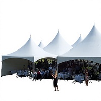 Tente Pinnacle à double couche 3x3, 4x4, 5x5, 6x6m, imperméable quatre saisons, avec structure en aluminium et revêtement PVC, idéale pour les mariages en plein air, les fêtes, les banquets de jardin