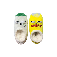 Pantoufles de bateau personnalisées en peluche pantoufles de panda en peluche nouveauté maison chaussure en peluche dessin animé pantoufle
