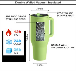 Vaso Térmico de Acero Inoxidable de Doble Pared de 40 oz con Tapa Antiderrames y Asa para Exteriores - Product Image 4