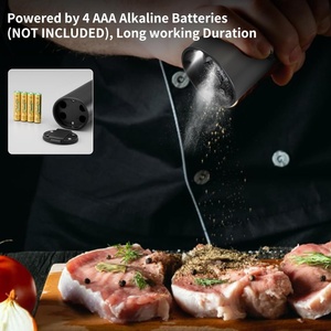 Kitchen Handheld Seasoning <b>Grinder</b> Salt <b>Grinder</b> <b>Pepper</b> <b>Grinder</b> Battery Electric <b>Pepper</b> Mill Automatic Salt and <b>Pepper</b> Mill - Product Image 4
