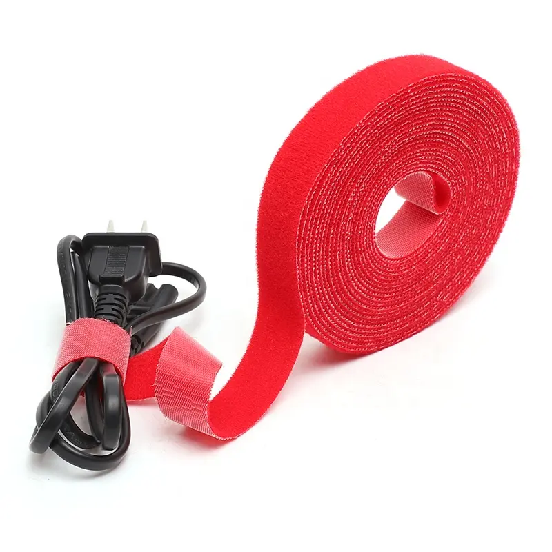 Vendita calda 10MM Velcroes 100% Nylon Hook And Loop Band Tape sottile Heavy Duty Back To Back autoadesivo doppio lato