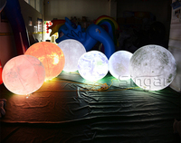 Ballons gonflables en PVC lumineux à LED représentant les planètes du système solaire, huit planètes gonflables