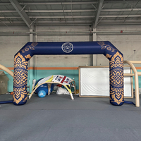 Arche publicitaire gonflable personnalisée avec éclairage LED pour la décoration d'événements sportifs en extérieur