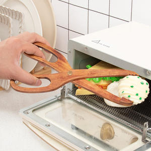 Pince à pain en bambou pour barbecue et buffet ensemble de cuisine outils de cuisson ciseaux en bois ciseaux à pain - Product Image 4